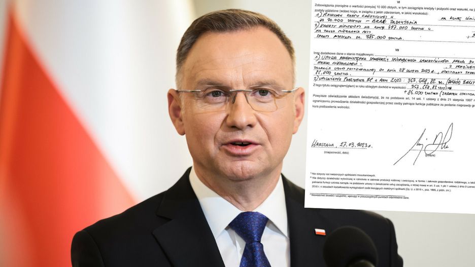 Oświadczenie majątkowe prezydenta Polski za 2022 rok. Większa pensja i oszczędności