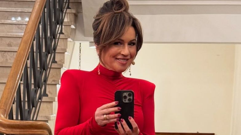 Beata Tadla zachwyca w obcisłej czerwonej kreacji