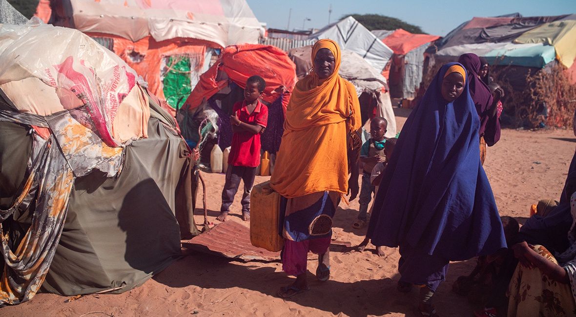 Obóz dla uchodźców w Somalii