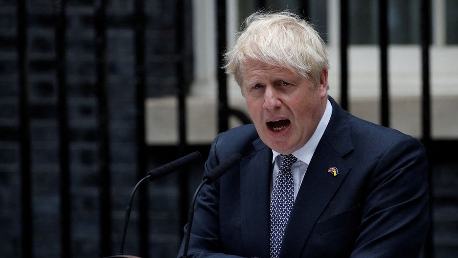 British PM Johnson speaks at Downing StreetBritish Prime Minister Boris Johnson makes a statement at Downing Street in London, Britain, July 7, 2022.,Image: 705700858, License: Rights-managed, Restrictions: , Model Release: no, Credit line: PETER NICHOLLS / Reuters / ForumPETER NICHOLLS / Reuters / Forumpolitics, category_code_uk, category_code_europ, category_code_pol, category_code_politics