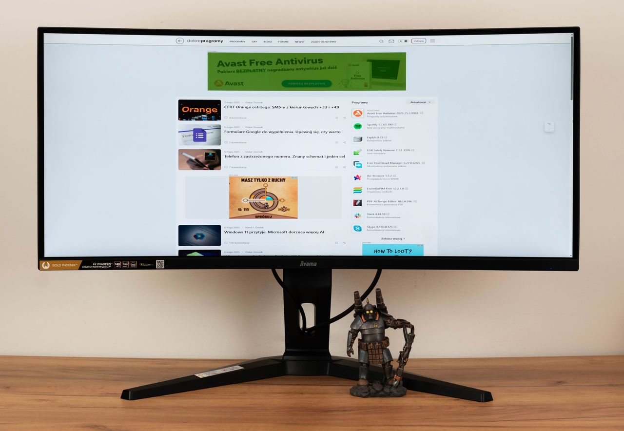 Test iiyama G-Master GCB3486WQSCP-B1 Gold Phoenix. Topowy model VA z 240 Hz