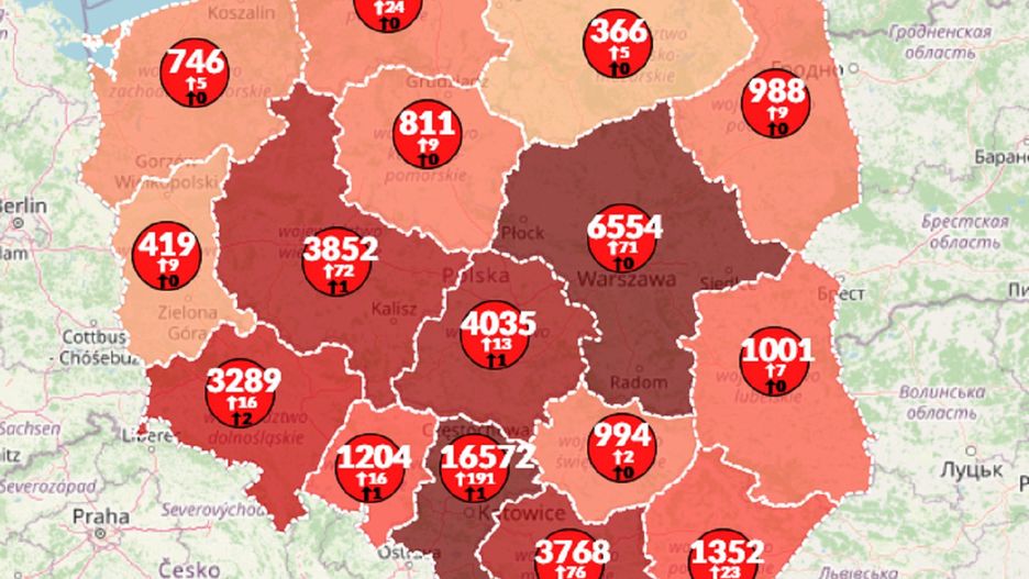 Koronawirus w Polsce. Aktualna mapa zarażeń