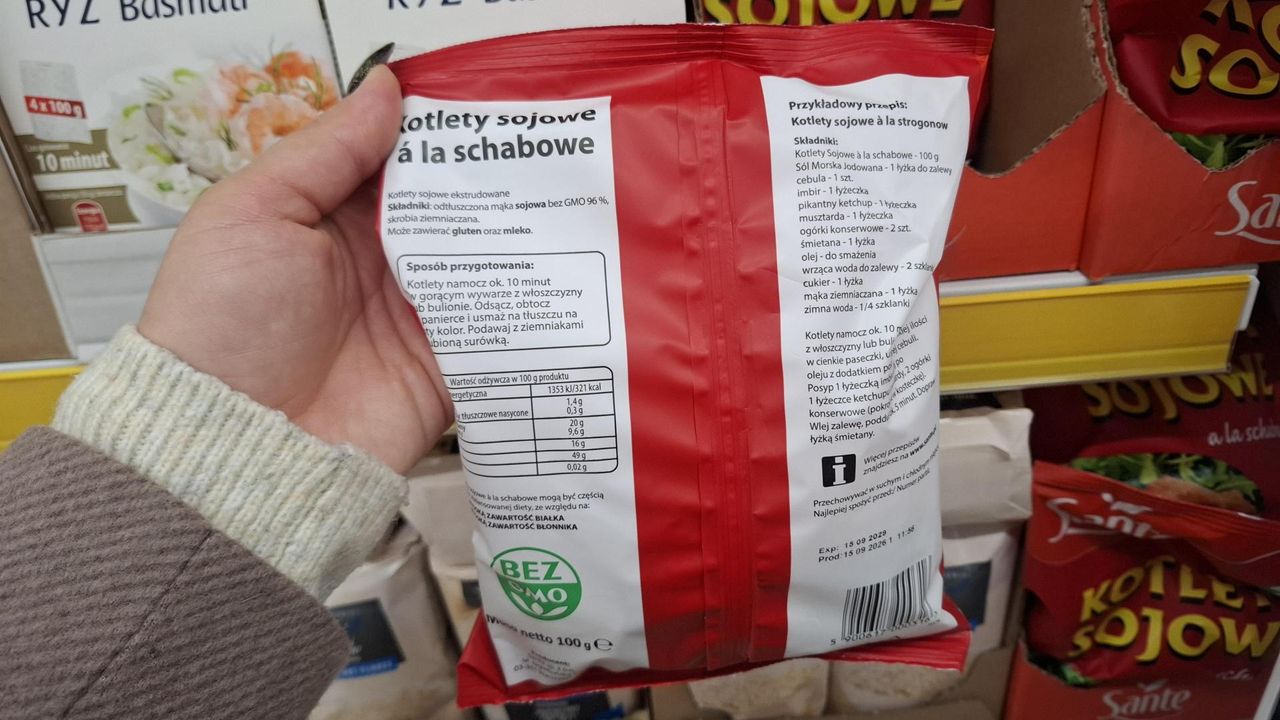 Skład i wartości odżywcze kotletów sojowych Sante