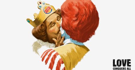 Zaskakująca kampania popierająca LGBT. Burger King wyznał miłość McDonald's