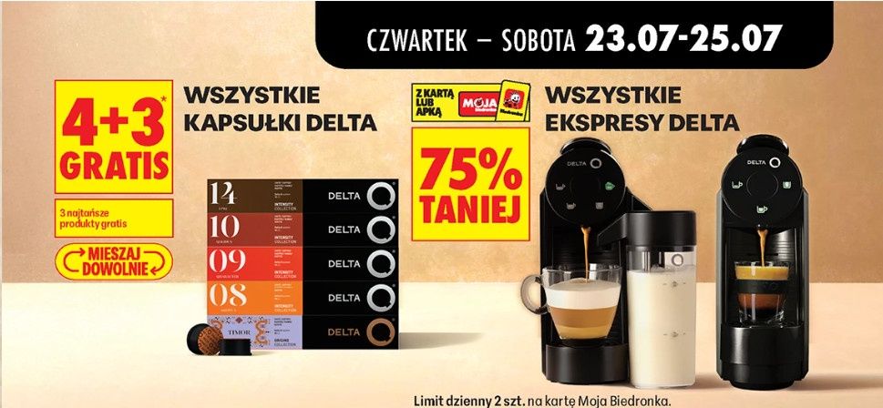 Promocje na ekspresy do kawy Delta
