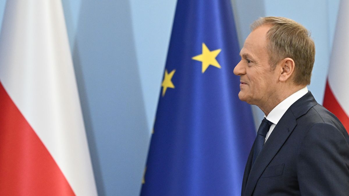 Warszawa, 19.03.2024. Premier Donald Tusk podczas konferencji prasowej po posiedzeniu rządu w siedzibie KPRM w Warszawie, 19 bm. (sko) PAP/Radek Pietruszka