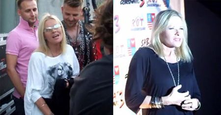 Urszula pozuje fotoreporterom