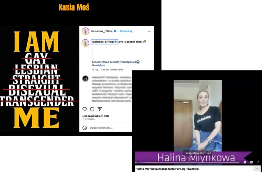 Halina Mlynkova i Kasia Moś wspierają mniejszość LGBT