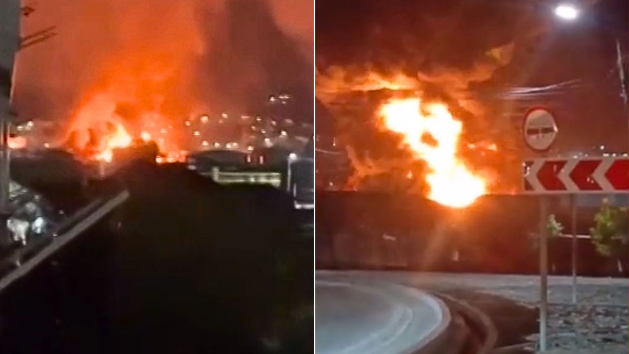 Eksplozje zbudziły Rosjan. Kule ognia w Noworosyjsku