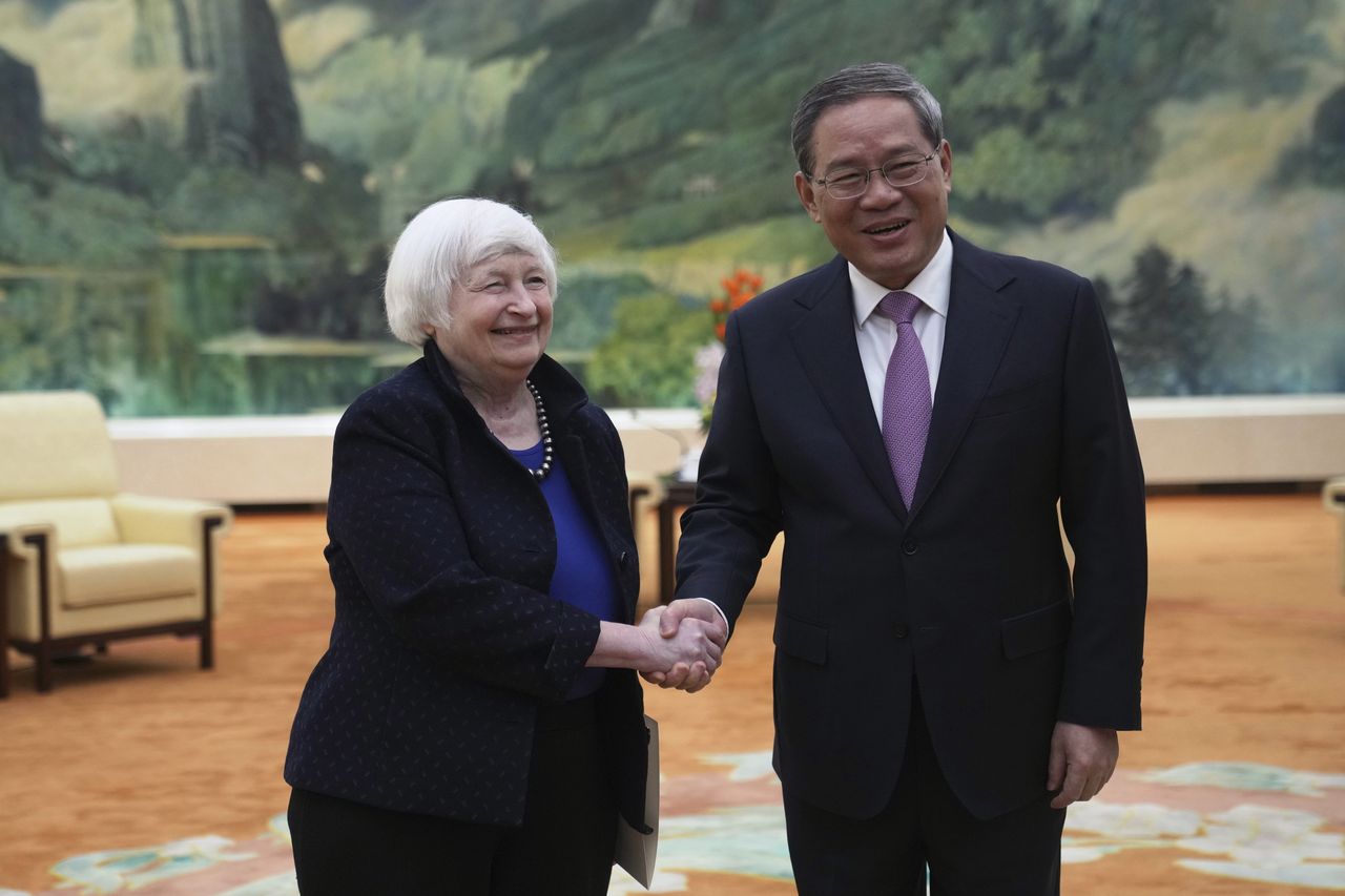 U.S. Treasury Secretary Janet Yellen met with Chinese Premier Li Qiang in Beijing.