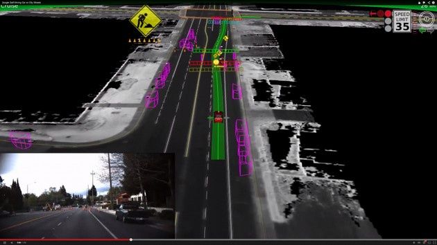 Google Self Driving Car widok