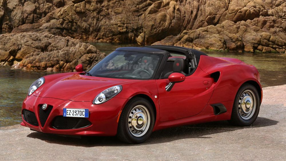 Alfa Romeo 4C Spider na felgach z Spidera z 1966