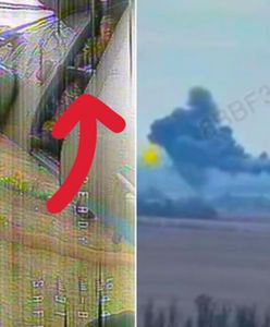 Rosyjski Mi-8 zestrzelony. Moment uderzenia w powietrzu pod Kurskiem