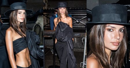 Emily Ratajkowski chwali się kaloryferem na pokazie Marca Jacobsa