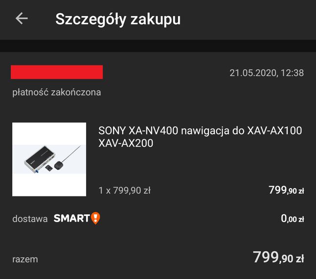 Moduł nawigacji Sony XA-NV400