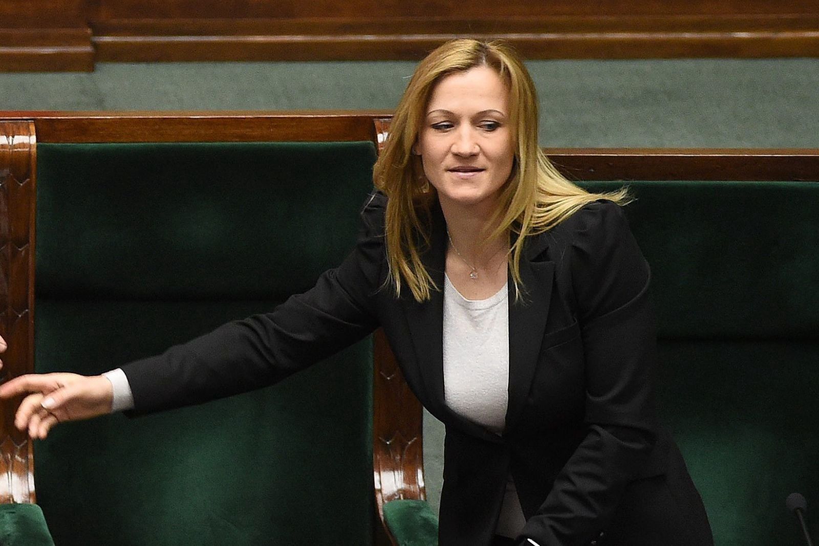 Na zdjęciu: Iwona Guzowska podczas posiedzenia sejmu