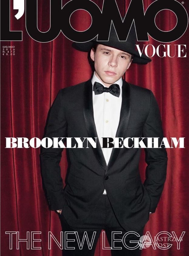 Brooklyn Beckham na okładce "L'Uomo Vogue"