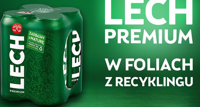 Zbiorcze opakowania Lecha w folii w 100% z recyklingu