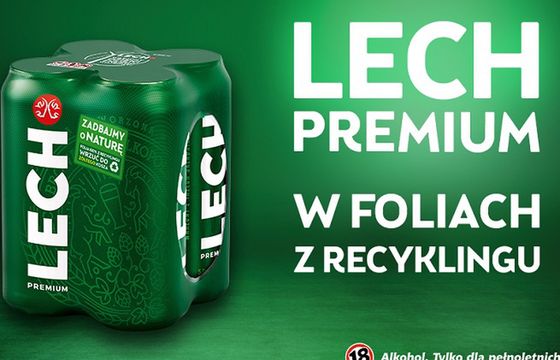 Zbiorcze opakowania Lecha w folii w 100% z recyklingu