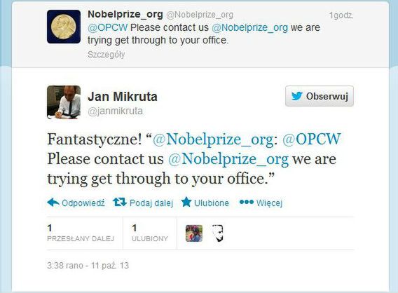 Komitet Noblowski szuka laureata na Twitterze: "Prosimy, skontaktujcie się z nami" 2