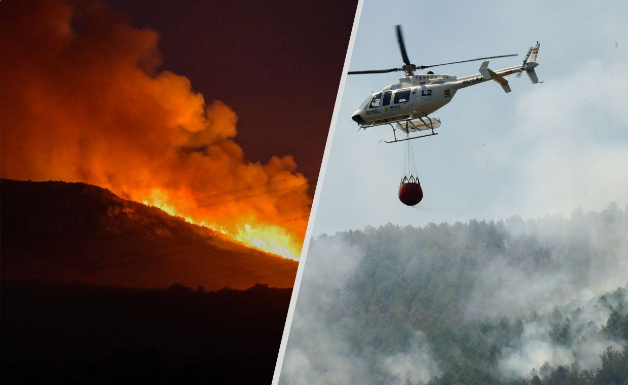 Emergency services are battling dozens of fires across Spain.