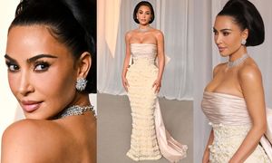 ŚCIŚNIĘTY BIUST Kim Kardashian walczy o przetrwanie na Academy Museum Gala (ZDJĘCIA)