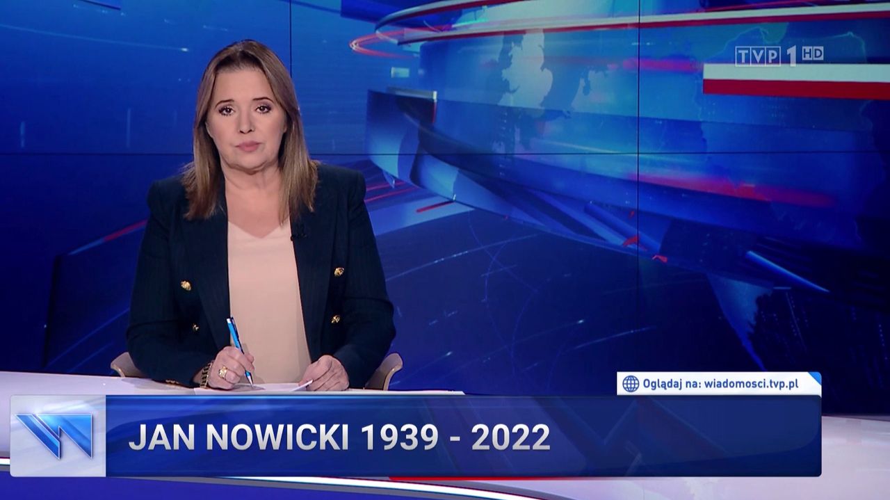 W środowym głównym wydaniu "Wiadomości" Danuta Holecka poinformowała o zmianie ramówki