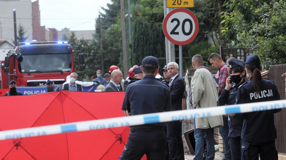 Białystok. Zdjęcie z miejsca tragicznego zdarzenia