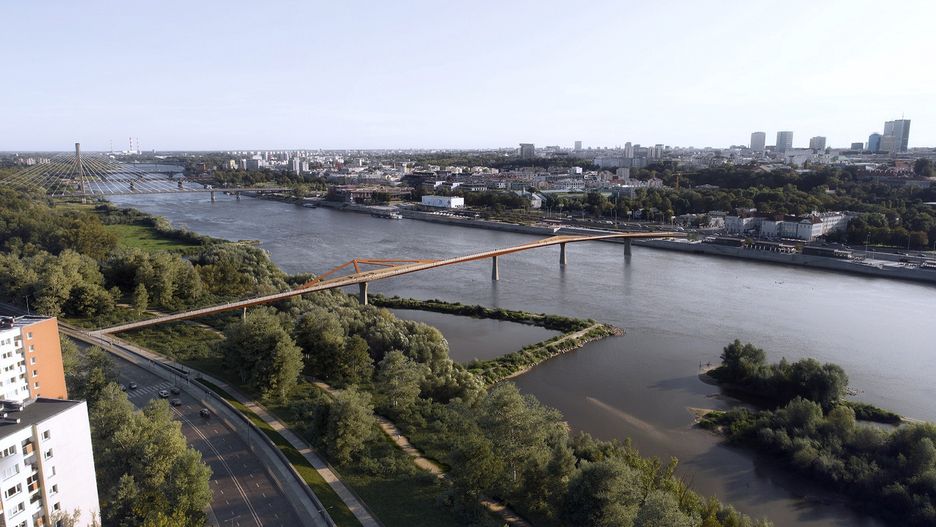 Warszawa. To będzie jedyny taki most na świecie - półkilometrowa przeprawa tylko dla pieszych i rowerów