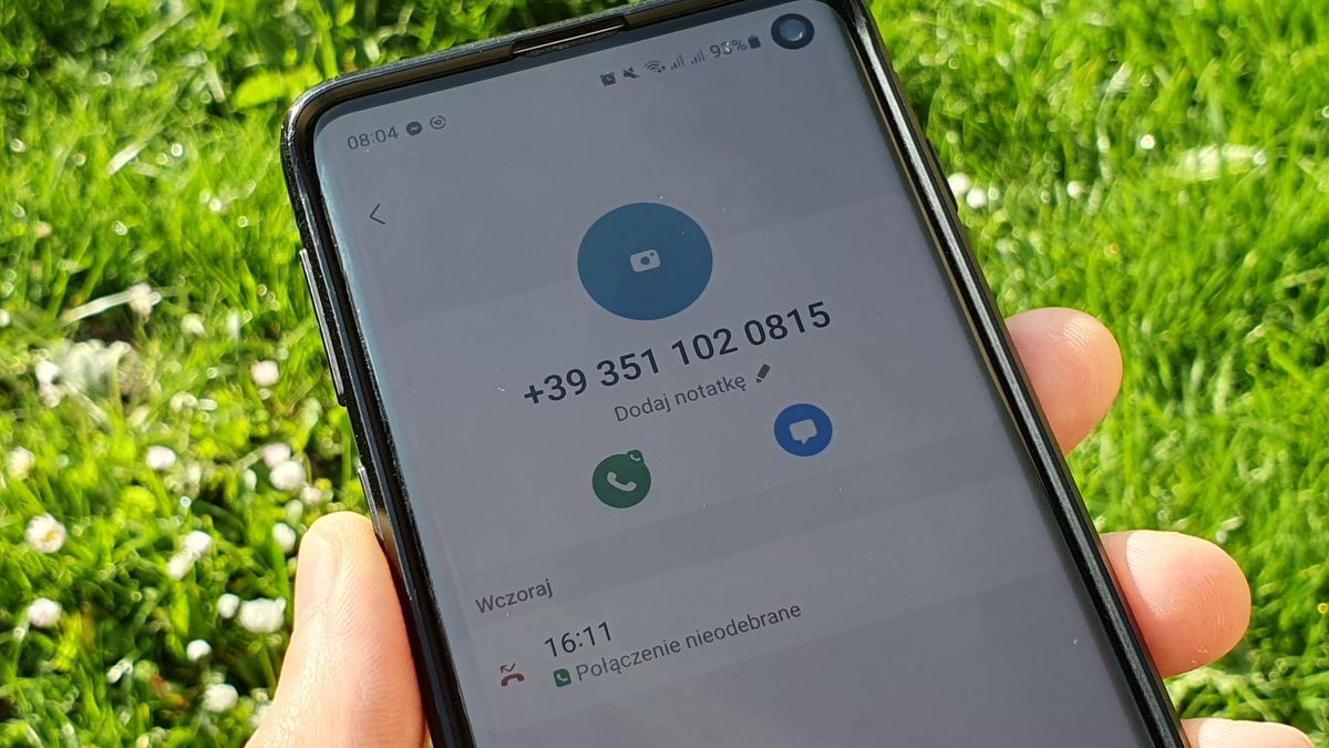 Nieodebrane połączenie z Włoch