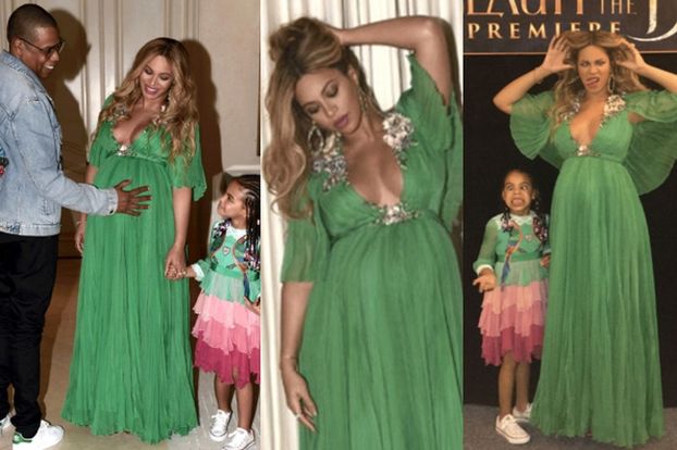 Ciążowy brzuch i wielkie piersi Beyonce na premierze "Pięknej i Bestii" (ZDJĘCIA)