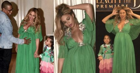 Ciążowy brzuch i wielkie piersi Beyonce na premierze "Pięknej i Bestii" (ZDJĘCIA)