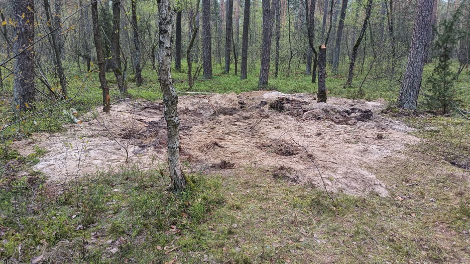 Miejsce upadku "powietrznego obiektu wojskowego"