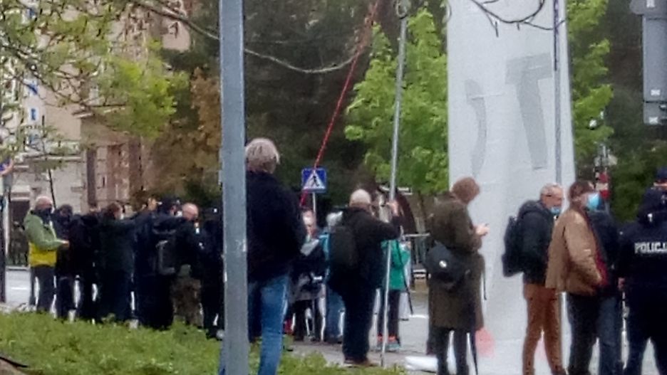 Wybory 2020. Przed budynkiem Sejmu zorganizowano protest