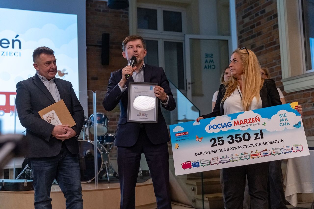 150 dzieci wyjechało na wakacje dzięki naszej akcji "Pociąg Marzeń". Środki trafiły do Stowarzyszenia Siemacha