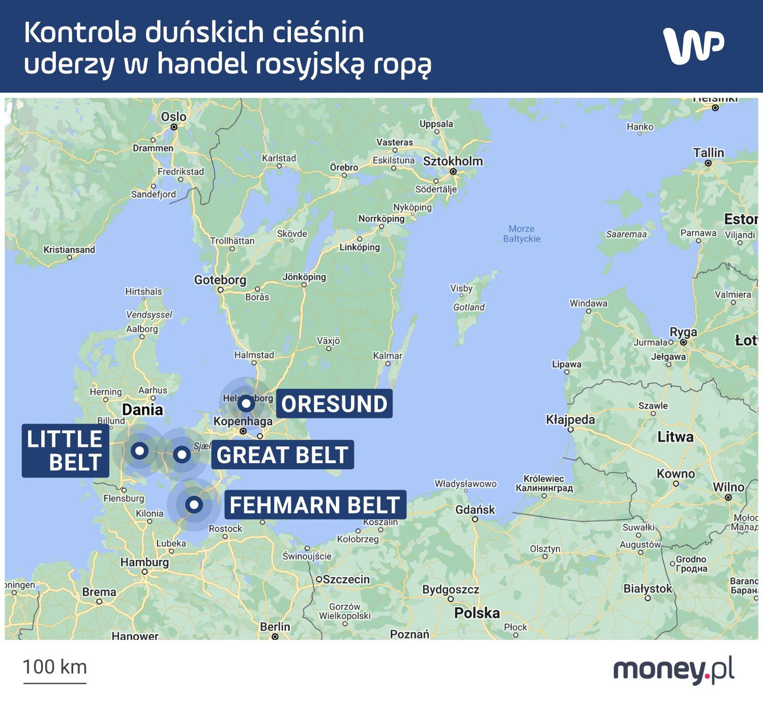 Cieśniny duńskie mogą okazać się pułapką dla rosyjskich tankowców