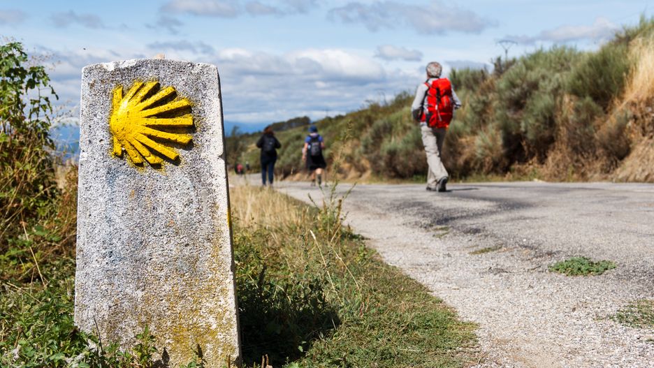 Szlak Camino de Santiago wiedzie  do  Santiago de Compostela w zachodniej Hiszpanii
