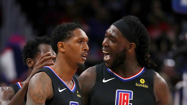 Getty Images / Gregory Shamus / Na zdjęciu: Lou Williams (numer 23) i Montrezl Harrell