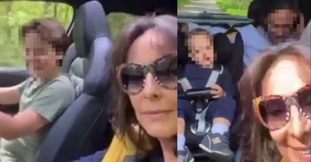 Anna Korcz daje PROWADZIĆ AUTO 10-letniemu synowi! Na tylnym siedzeniu był jej kilkumiesięczny wnuk...