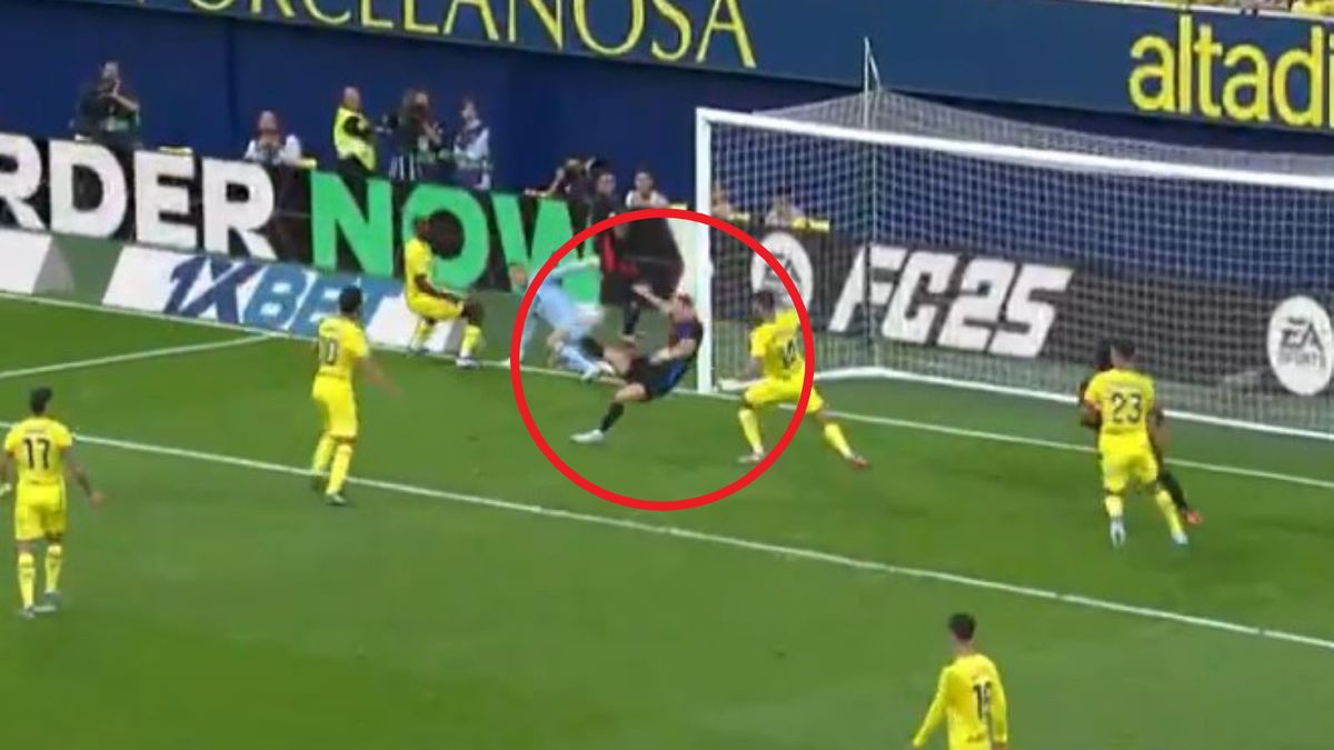 Twitter / x.com/CANALPLUS_SPORT / Na zdjęciu: gol przewrotką Roberta Lewandowskiego w meczu z Villarrealem