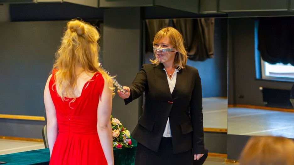 Profesor Dorota Segda podkreślała dobrą współpracę miasta z uczelnią.