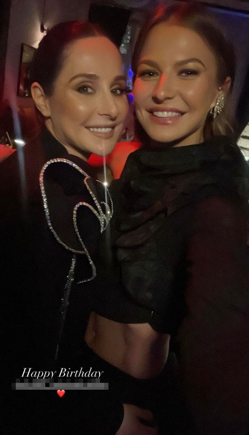 Anna Lewandowska z celebrytami na urodzinach warszawskiej dermatolożki