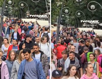 Taki widok na Krupówkach. Początek tygodnia, godzina 17:00