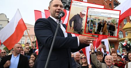 Awantura na wiecu Nawrockiego. Zaczęło się od plakatu