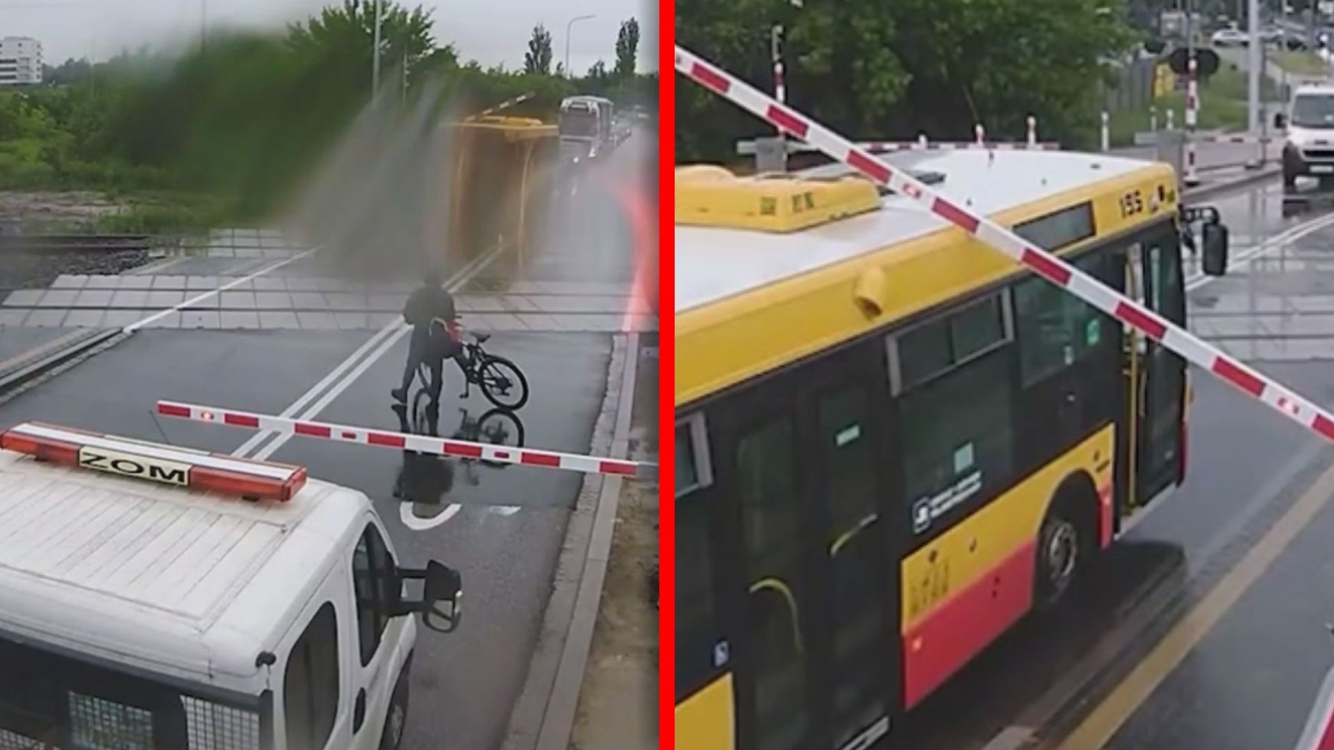 Absurd w Łomży. Pociągi wróciły do miasta. Scena na przejedzie kolejowym