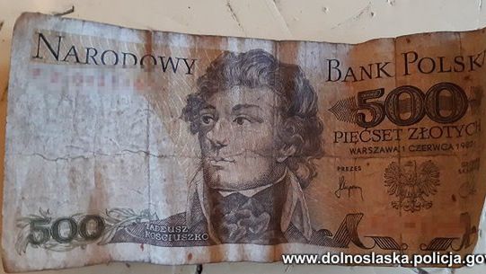 Lubań. Wpadł w ręce policjantów, po tym jak chciał zapłacić banknotem z 1982 roku