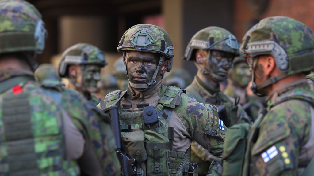 Finnish army soldiers line up for a military parade on Flag
HELSINKI, FINLAND - 2022/06/04: Finnish army soldiers line up for a military parade on Flag Day of the Finnish Defence Forces in the Finnish capital. (Photo by Takimoto Marina/SOPA Images/LightRocket via Getty Images)
SOPA Images
finnish defence forces, defence forces, soldiers, soldier