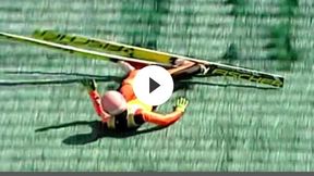 Letnie GP w Wiśle (konkurs drużynowy): skok Dawida Kubackiego (I seria)