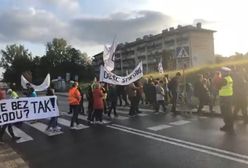 Protest w Skawinie. Gigantyczny korek na wjeździe do Krakowa