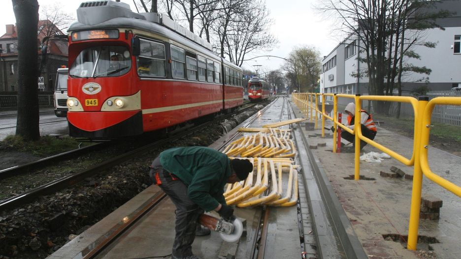 Remont torowiska przy ul. Wolności w Zabrzu z 2014 roku